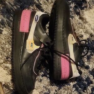 Nike Kids Black and Pink Sneakers